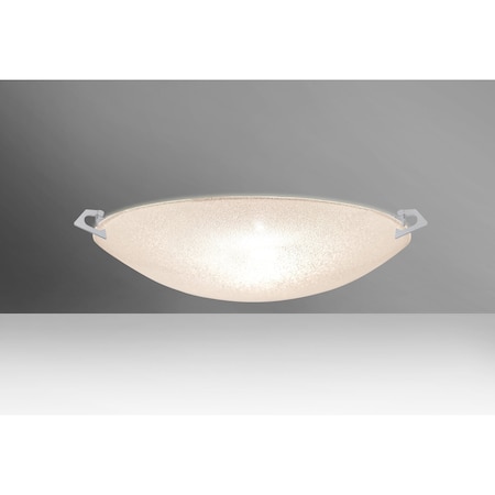 Besa Lighting Sonya 17 Ceiling, Glitter, Satin Nickel Clips, 2x11W LED 8418GL-LED-SN